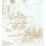 United States Geological Survey Agua Dulce Mountains, AZ (1990, 24000-Scale) digital map