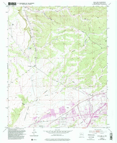 United States Geological Survey Agua Fria, NM (1951, 24000-Scale) digital map
