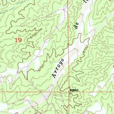 United States Geological Survey Agua Fria, NM (1951, 24000-Scale) digital map