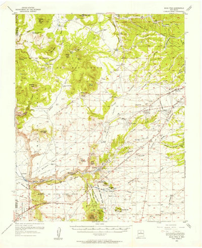 United States Geological Survey Agua Fria, NM (1953, 62500-Scale) digital map