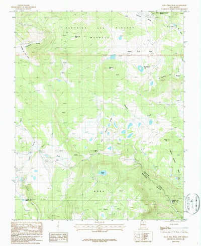 United States Geological Survey Agua Fria Peak, NM (1987, 24000-Scale) digital map