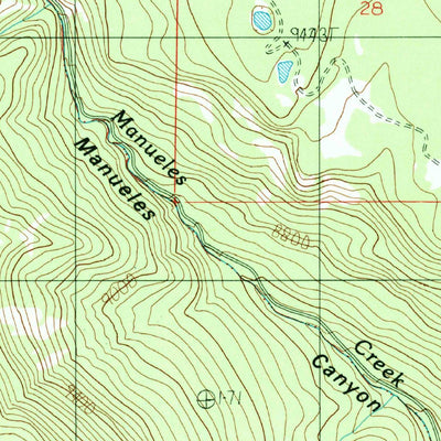 United States Geological Survey Agua Fria Peak, NM (1994, 24000-Scale) digital map