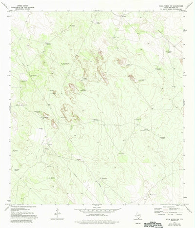 United States Geological Survey Agua Nueva NW, TX (1972, 24000-Scale) digital map