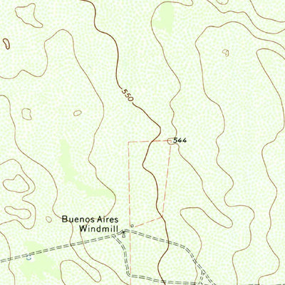 United States Geological Survey Agua Nueva NW, TX (1972, 24000-Scale) digital map