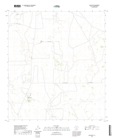United States Geological Survey Agua Nueva, TX (2022, 24000-Scale) digital map