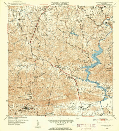 United States Geological Survey Aguas Buenas, PR (1952, 30000-Scale) digital map