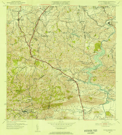 United States Geological Survey Aguas Buenas, PR (1955, 20000-Scale) digital map