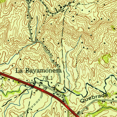 United States Geological Survey Aguas Buenas, PR (1955, 20000-Scale) digital map