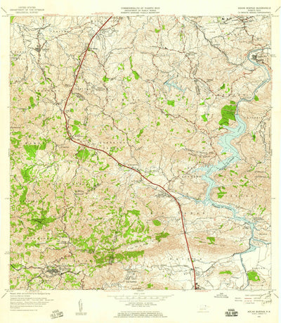 United States Geological Survey Aguas Buenas, PR (1957, 20000-Scale) digital map
