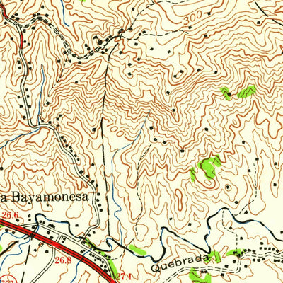 United States Geological Survey Aguas Buenas, PR (1957, 20000-Scale) digital map