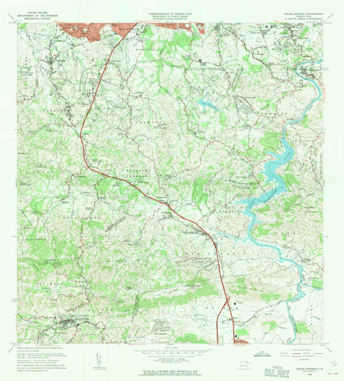 Aguas Buenas, PR (1964, 20000-Scale) Map by United States Geological ...