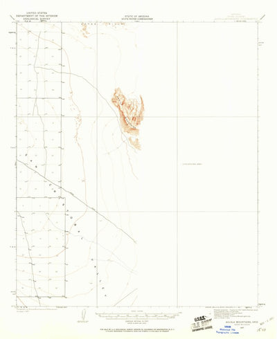 United States Geological Survey Aguila Mountains, AZ (1927, 62500-Scale) digital map