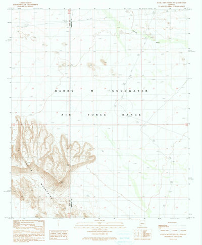 United States Geological Survey Aguila Mountains NE, AZ (1990, 24000-Scale) digital map