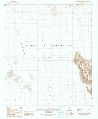 United States Geological Survey Aguila Mountains NW, AZ (1990, 24000-Scale) digital map