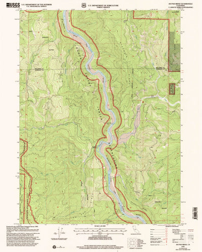 United States Geological Survey Ah Pah Ridge, CA (1997, 24000-Scale) digital map