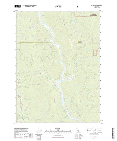 United States Geological Survey Ah Pah Ridge, CA (2021, 24000-Scale) digital map