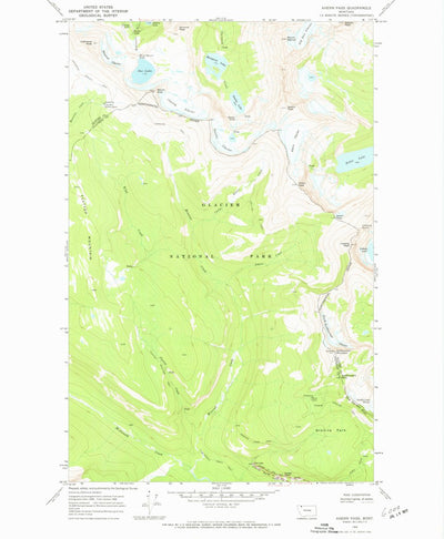 United States Geological Survey Ahern Pass, MT (1968, 24000-Scale) digital map