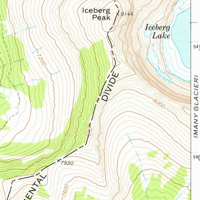 United States Geological Survey Ahern Pass, MT (1968, 24000-Scale) digital map