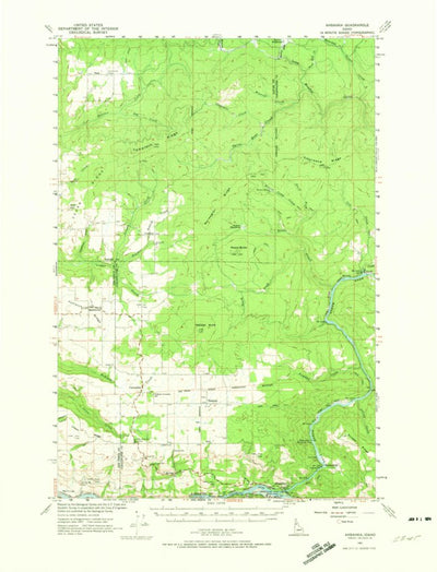 United States Geological Survey Ahsahka, ID (1961, 62500-Scale) digital map