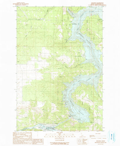 United States Geological Survey Ahsahka, ID (1990, 24000-Scale) digital map