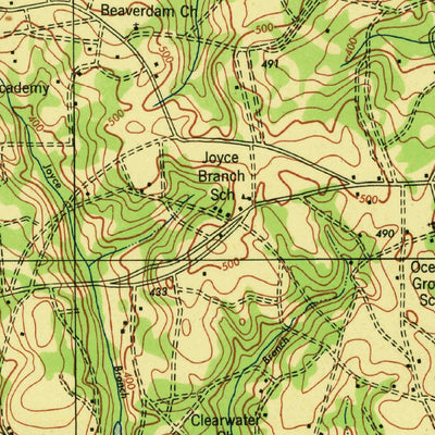 United States Geological Survey Aiken, SC (1943, 62500-Scale) digital map