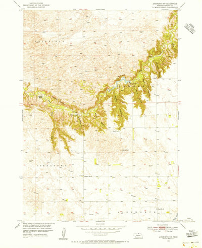United States Geological Survey Ainsworth NW, NE (1954, 24000-Scale) digital map