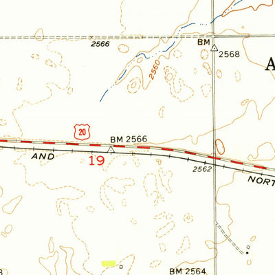 United States Geological Survey Ainsworth SW, NE (1954, 24000-Scale) digital map