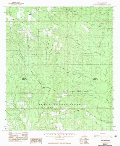 United States Geological Survey Airey, MS (1982, 24000-Scale) digital map