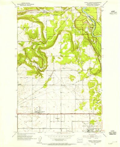 United States Geological Survey Airway Heights, WA (1954, 24000-Scale) digital map