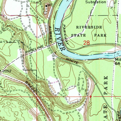 United States Geological Survey Airway Heights, WA (1973, 24000-Scale) digital map