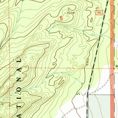 United States Geological Survey Ajax Ranch, MT (1997, 24000-Scale) digital map