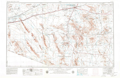 United States Geological Survey Ajo, AZ (1953, 250000-Scale) digital map