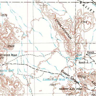 United States Geological Survey Ajo, AZ (1953, 250000-Scale) digital map