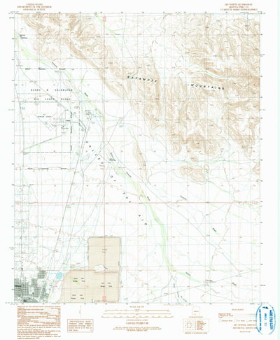 United States Geological Survey Ajo North, AZ (1990, 24000-Scale) digital map