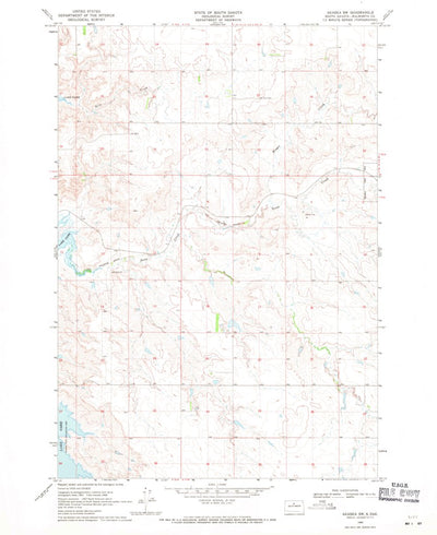 United States Geological Survey Akaska SW, SD (1968, 24000-Scale) digital map