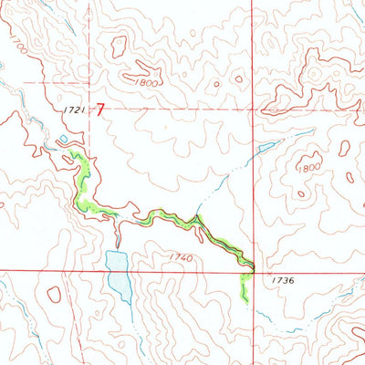 United States Geological Survey Akaska SW, SD (1968, 24000-Scale) digital map