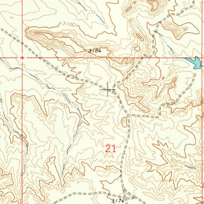 United States Geological Survey Akers Ranch, MT (1963, 24000-Scale) digital map