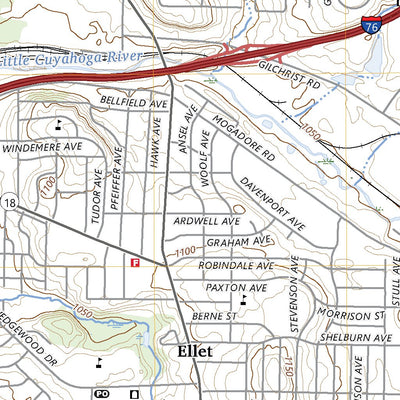 United States Geological Survey Akron East, OH (2023, 24000-Scale) digital map