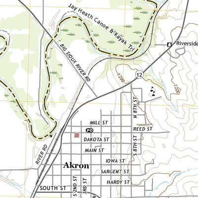 United States Geological Survey Akron, IA (2022, 24000-Scale) digital map