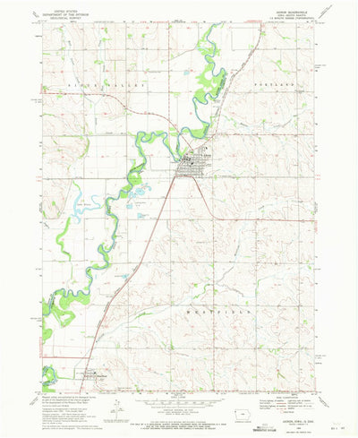 United States Geological Survey Akron, IA-SD (1969, 24000-Scale) digital map