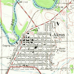United States Geological Survey Akron, IA-SD (1969, 24000-Scale) digital map