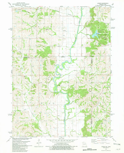 United States Geological Survey Akron, MO-IA (1981, 24000-Scale) digital map
