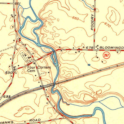 United States Geological Survey Akron, NY (1951, 24000-Scale) digital map