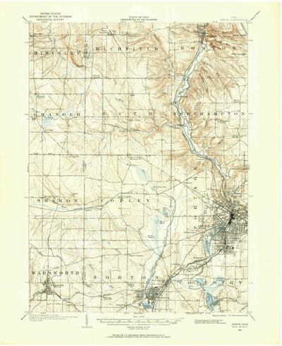 United States Geological Survey Akron, OH (1903, 62500-Scale) digital map