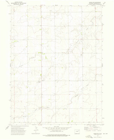 United States Geological Survey Akron SW, CO (1973, 24000-Scale) digital map