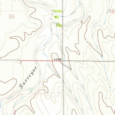 United States Geological Survey Akron SW, CO (1973, 24000-Scale) digital map