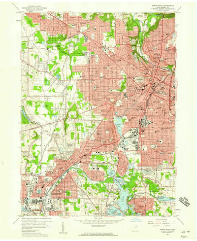 United States Geological Survey Akron West, OH (1958, 24000-Scale) digital map