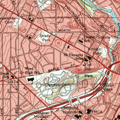 United States Geological Survey Akron West, OH (1994, 24000-Scale) digital map