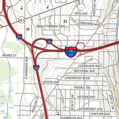United States Geological Survey Akron West, OH (2023, 24000-Scale) digital map
