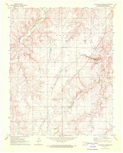 United States Geological Survey Alabaster Caverns, OK (1970, 24000-Scale) digital map